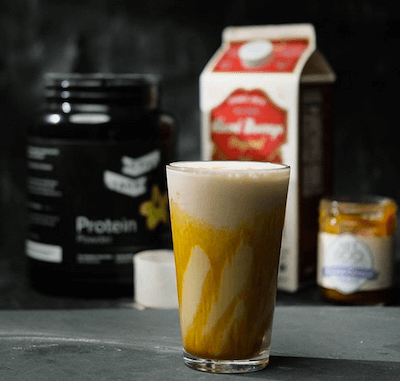 Icy Salted Caramel Protein Shake⠀