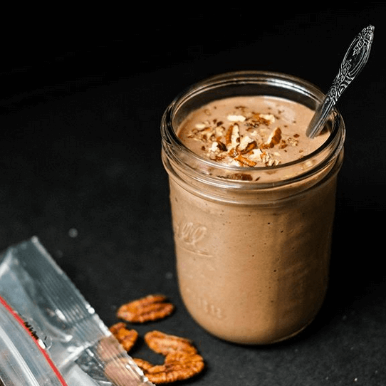 Salted Caramel & Almond Chocolate Shake⠀